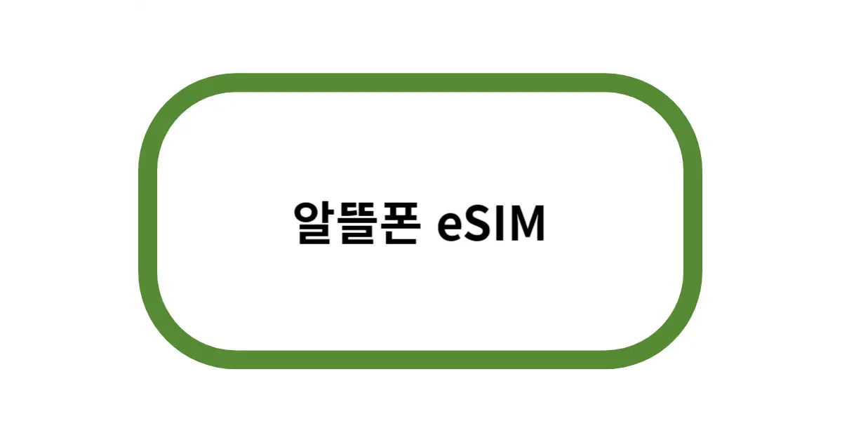 알뜰폰 eSIM