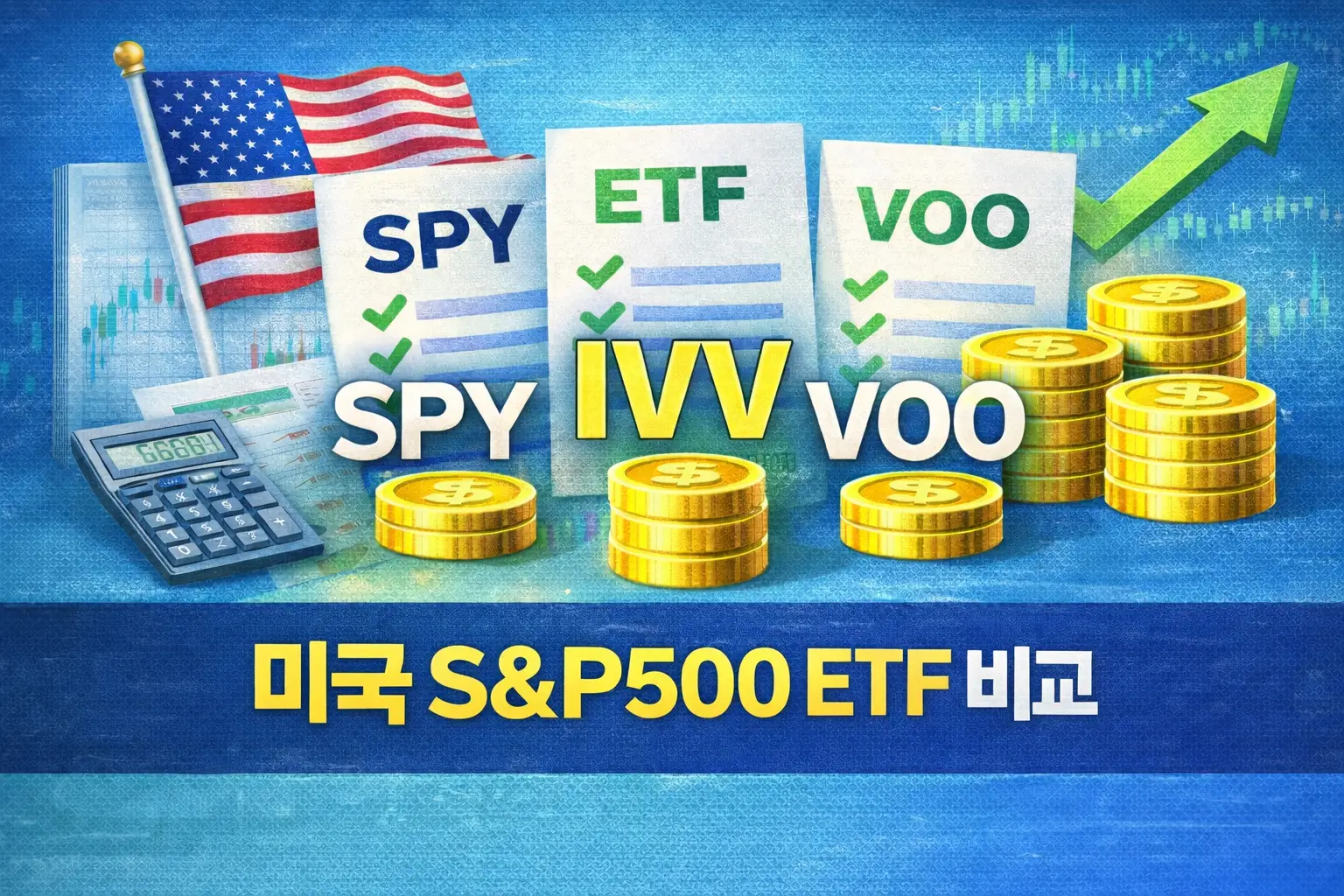 SPY stock IVV stock VOO ETF : 미국 S&P500 ETF 3대장 완전 비교 - 유리수